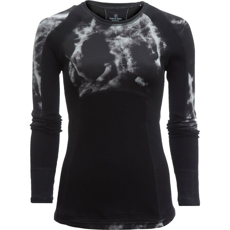 Sweaty Betty - Merino Body Map Thermal Ski Top - Women's - Black/Marble